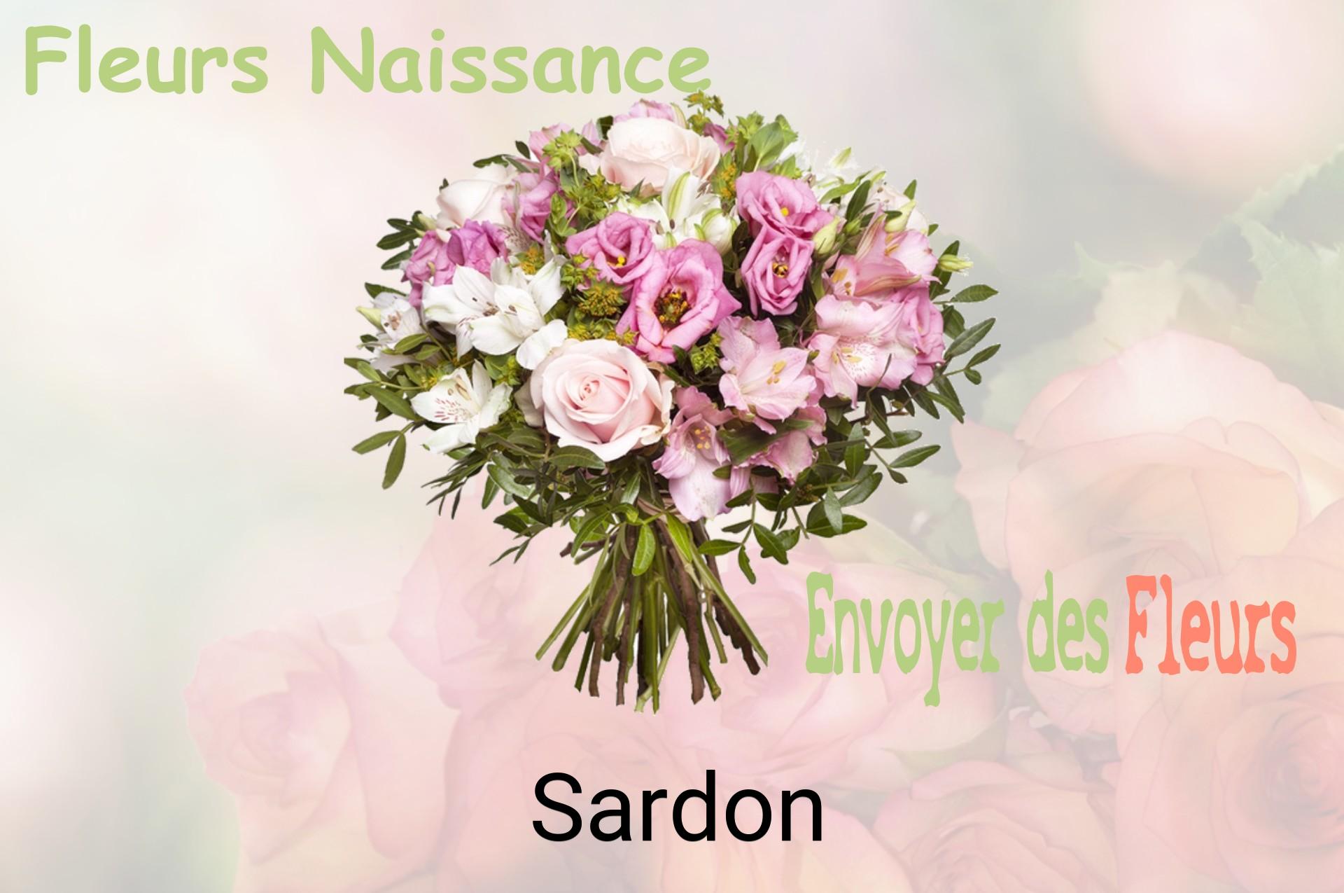 Bouquet de fleurs de naissance livré à Sardon